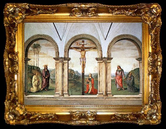 framed  PERUGINO, Pietro The Pazzi Crucifixion sg, ta009-2